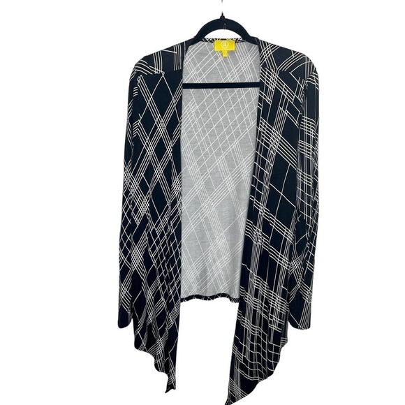 Liz Lange Black Maternity Flowy Lightweight Long Sleeve Open Cardigan Top Sz L - Picture 1 of 8